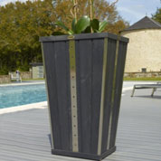 Design Flared Wooden Planter - Anthracite